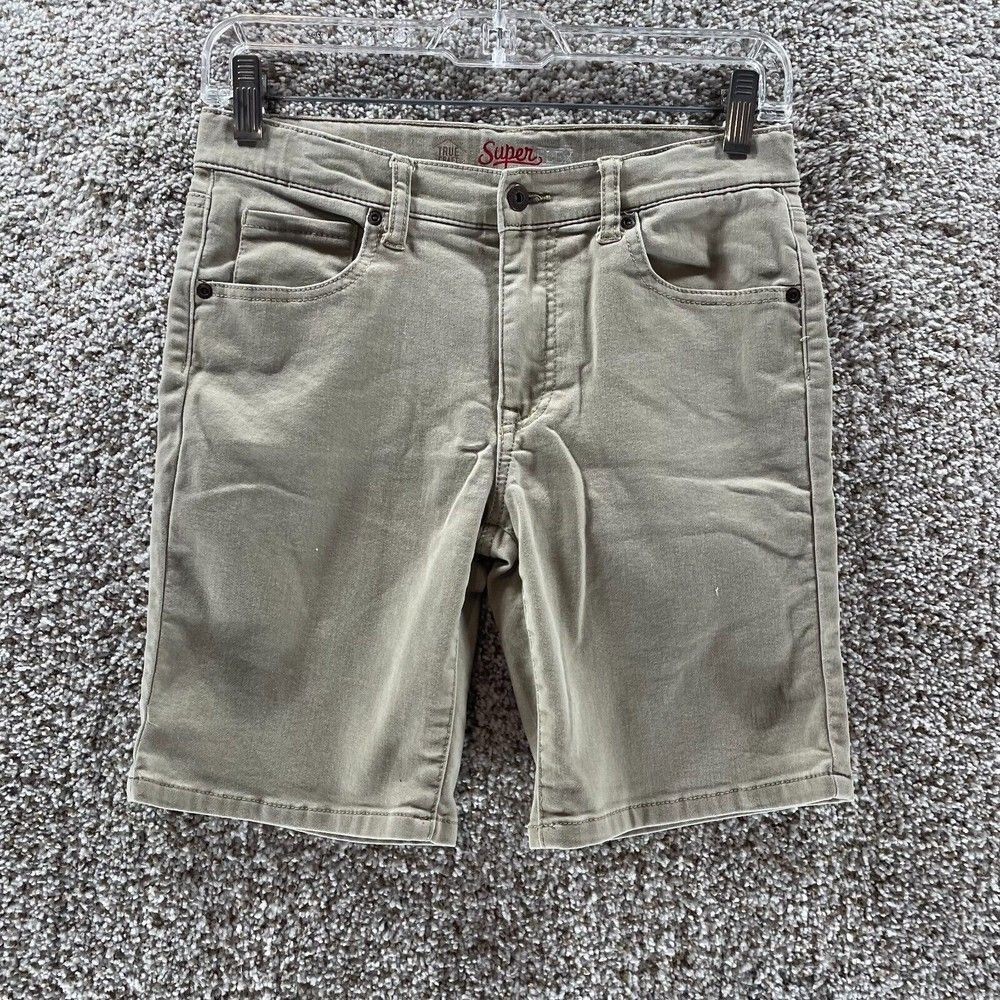 True Craft Shorts Youth 14 Tan‎ Super Flex School Casual Pockets Boys Kids Logo